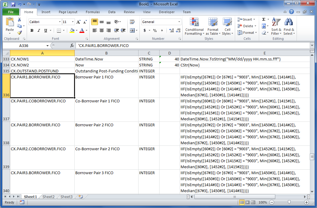 BizRuleAnalyzer for Ellie Mae Encompass - Custom Field Report Export to Excel